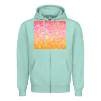 Seafoam orange pink ombre glitter Zipper Hoodie - TumblerDesignByShophia