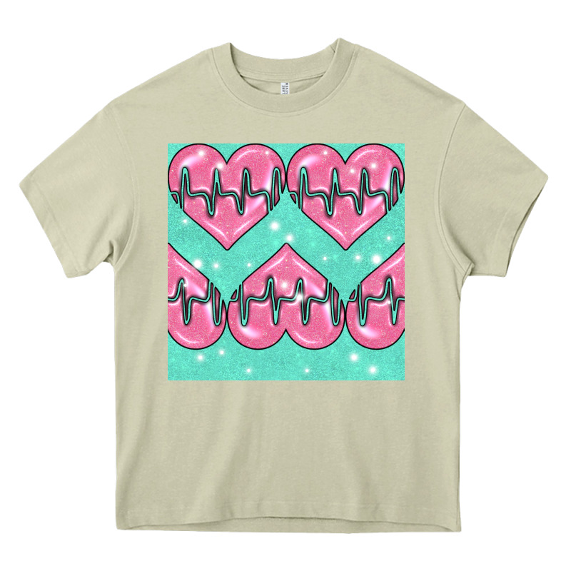 Nursing Heart Seamless Pattern Heavy Core Tee by BundleAndBundleShop | Teevron