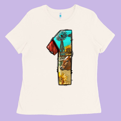 Farm Life Alphabet Numbers 1 Ladies Tee Designed By Bundleandbundleshop