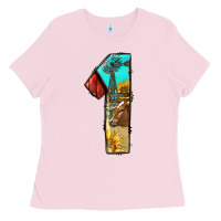 Bubblegum Pink farm life alphabet numbers 1 Ladies Tee - BundleAndBundleShop
