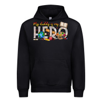 Black My Daddy is my Hero Teacher Urban Hoodie - CowhideDigitalArt