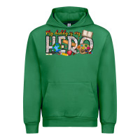 Emerald My Daddy is my Hero Teacher Urban Hoodie - CowhideDigitalArt