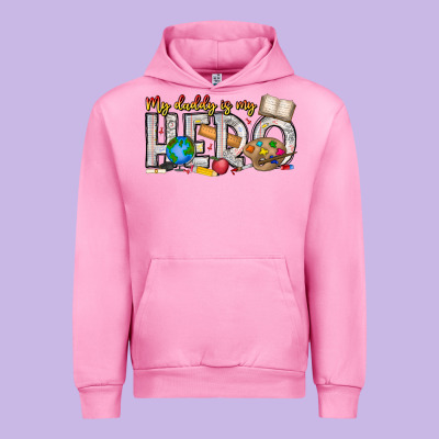 My Daddy Is My Hero Teacher Urban Hoodie Designed By Cowhidedigitalart