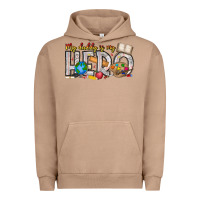 Pigment Burro My Daddy is my Hero Teacher Urban Hoodie - CowhideDigitalArt