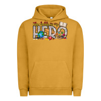 Pigment Peanut Butter My Daddy is my Hero Teacher Urban Hoodie - CowhideDigitalArt