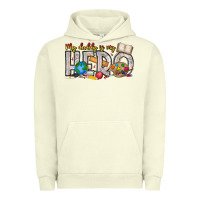 Pigment Pistachio My Daddy is my Hero Teacher Urban Hoodie - CowhideDigitalArt
