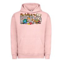 Pigment Salmon My Daddy is my Hero Teacher Urban Hoodie - CowhideDigitalArt