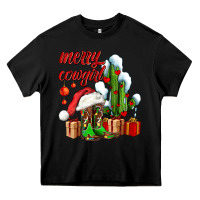 Black merry cowgirl  boots and cactus with gifts Heavy Core Tee - AdoDesignShop