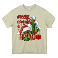 Mossy merry cowgirl  boots and cactus with gifts Heavy Core Tee - AdoDesignShop