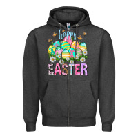 Charcoal Heather Happy Easter with eggs Easter Day Zipper Hoodie - HowdyJamesFarm