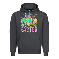 Smoke Happy Easter with eggs Easter Day Zipper Hoodie - HowdyJamesFarm