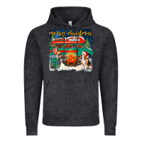 Vintage Arctic merry christmas with camper van Vintage Hoodie - NancyCooperArtShop
