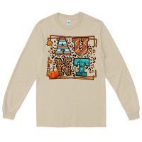 Mushroom Fall Autumn Leopard Aunt Long Sleeve Tee - LillyAllenDesigns