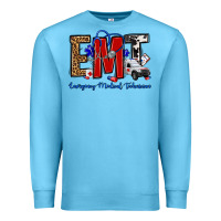 Ocean Blue emt emergency medical technician Premium Sweatshirt - OliviaCreatesArt