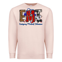 Pale Pink emt emergency medical technician Premium Sweatshirt - OliviaCreatesArt