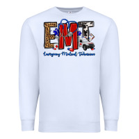 White emt emergency medical technician Premium Sweatshirt - OliviaCreatesArt