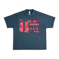 Midnight Navy crocin' around the christmas tree Urban Heavy Tee - MaliasSmallBusiness