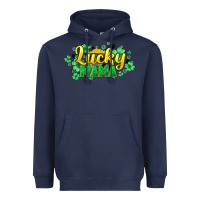 Navy lucky mama st patricks Heavyweight Hoodie - HowdyJamesFarm