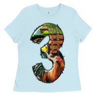 Baby Blue farm life alphabet numbers 3 Ladies Tee - BundleAndBundleShop