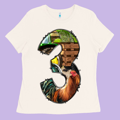 Farm Life Alphabet Numbers 3 Ladies Tee Designed By Bundleandbundleshop
