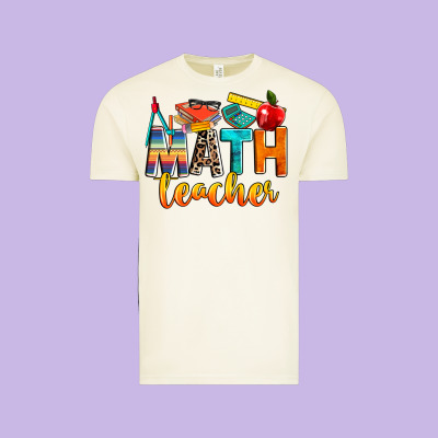 Math Teacher Vintage Tee Designed By Nancycooperartshop