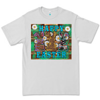 Dove Grey easter happy easter western bunnies daisies Premium Tee - Artiststas