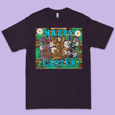 Easter Happy Easter Western Bunnies Daisies Premium Tee Designed By Artiststas