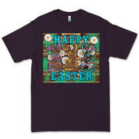 Plum easter happy easter western bunnies daisies Premium Tee - Artiststas