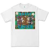 White easter happy easter western bunnies daisies Premium Tee - Artiststas