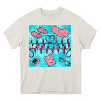Cream nurse heart beat seamless pattern Heavy Core Tee - BundleAndBundleShop