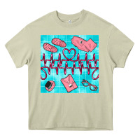 Mossy nurse heart beat seamless pattern Heavy Core Tee - BundleAndBundleShop