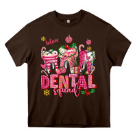 Chocolate Brown pink christmas teeth dental squad Heavy Core Tee - AdoDesignShop