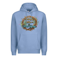 Colony Blue Crown of thorns Easter Day Premium Hoodie - HowdyJamesFarm