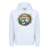 White Crown of thorns Easter Day Premium Hoodie - HowdyJamesFarm