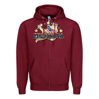 Burgundy Meowica cat 4th of july Zipper Hoodie - HowdyJamesFarm