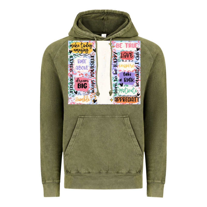 Positive Affirmation Vintage Hoodie by MaliasSmallBusiness | Teevron