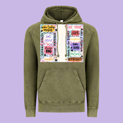 Positive Affirmation Vintage Hoodie Designed By Maliassmallbusiness
