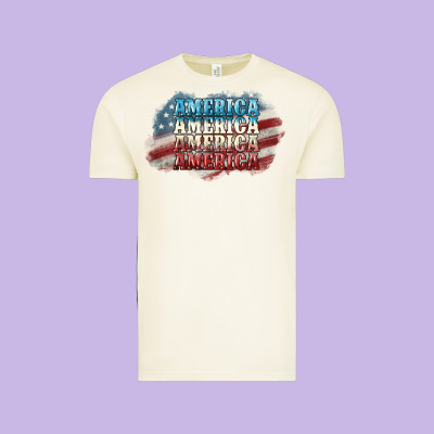 America America Vintage Tee Designed By Nancycooperartshop