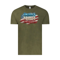 Vintage Olive America america Vintage Tee - NancyCooperArtShop