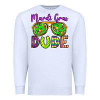 White mardi gras dude olivia Premium Sweatshirt - OliviaCreatesArt
