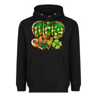 Black Lucky heart St. Patrick's Day Heavyweight Hoodie - CowGirlArtShop