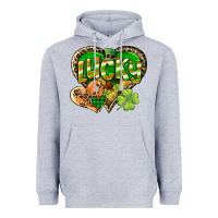 Heather Grey Lucky heart St. Patrick's Day Heavyweight Hoodie - CowGirlArtShop