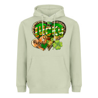 Matcha Lucky heart St. Patrick's Day Heavyweight Hoodie - CowGirlArtShop