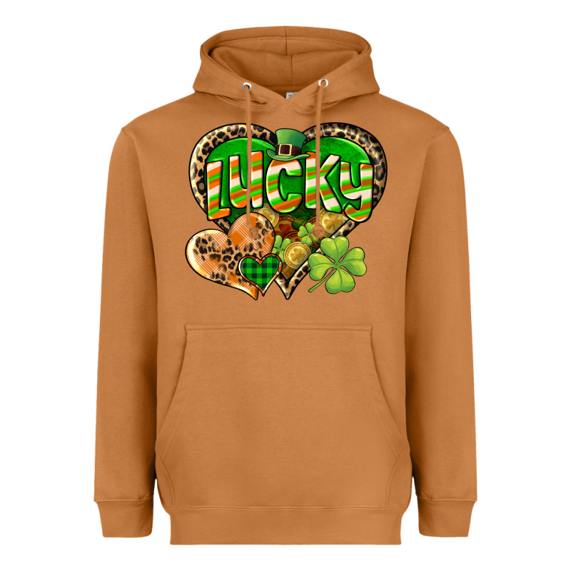 Lucky Heart St. Patrick's Day Heavyweight Hoodie by CowGirlArtShop | Teevron