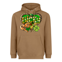 Toasted Coconut Lucky heart St. Patrick's Day Heavyweight Hoodie - CowGirlArtShop