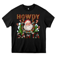 Black howdy santa Heavy Core Tee - AdoDesignShop