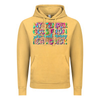 Vintage Mustard my temper goes from zerobail money real quick Vintage Hoodie - NancyCooperArtShop