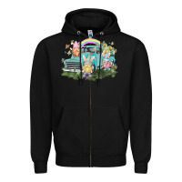 Black Easter gnomies with truck Easter Day Zipper Hoodie - HowdyJamesFarm