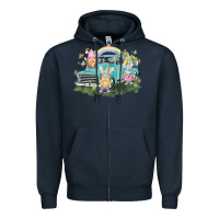 Navy Easter gnomies with truck Easter Day Zipper Hoodie - HowdyJamesFarm