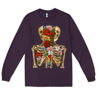 Plum flower skeleton Long Sleeve Tee - RanaPortraitStore